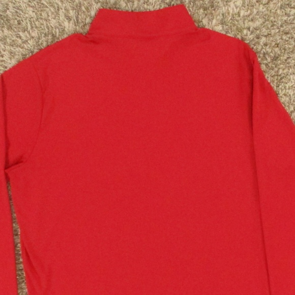 Indiana University Sweatshirt Men's Large Red White 1/2 Zip Embroidered Pullover - Picture 4 of 8